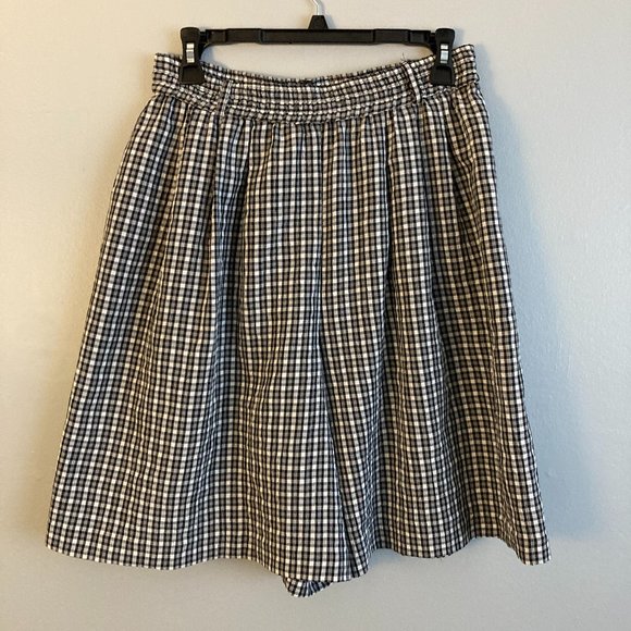 Talbots Women’s High Waisted Shorts 90’s Black White Check Size M - Picture 1 of 7